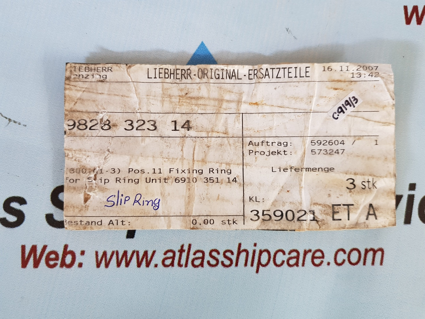 LIEBHERR 9828 323 14 SLIP RING