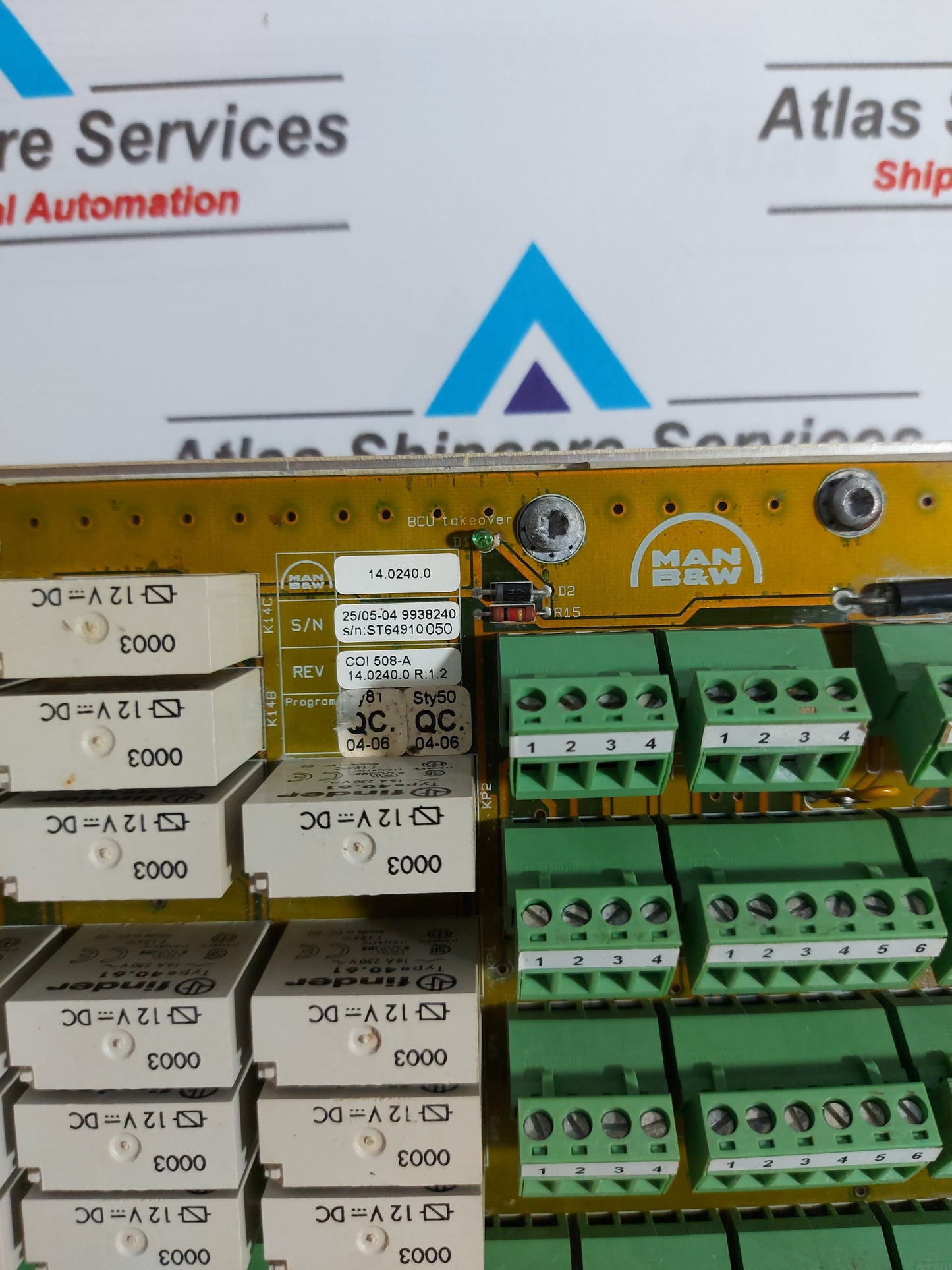 MAN B&W MAN DIESEL 14.0240.0 SWITCH BOARD UNIT MODULE REV 1.2