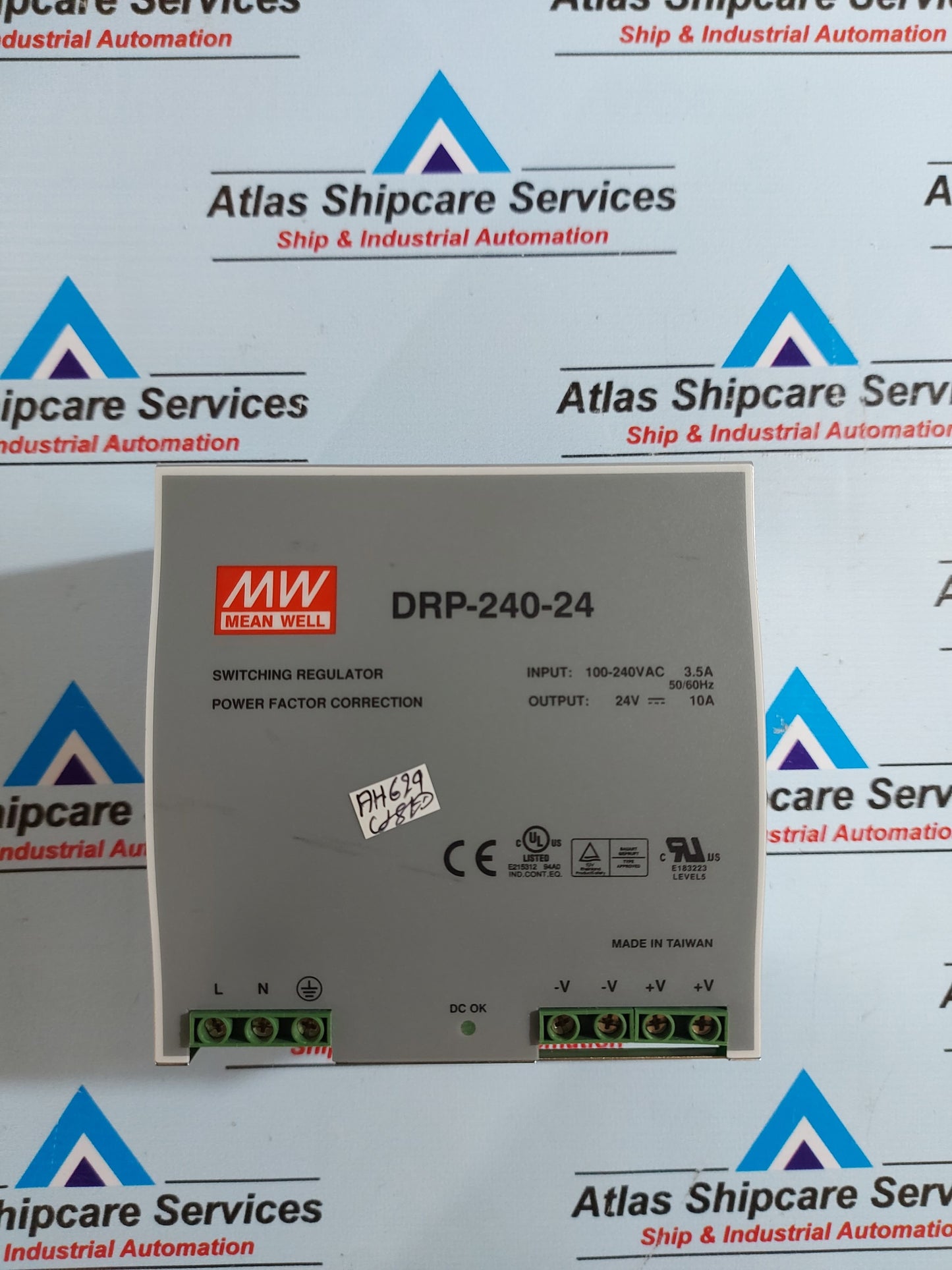 MEAN WELL DRP-240-24 SWITCHING REGULATOR POWER SUPPLY