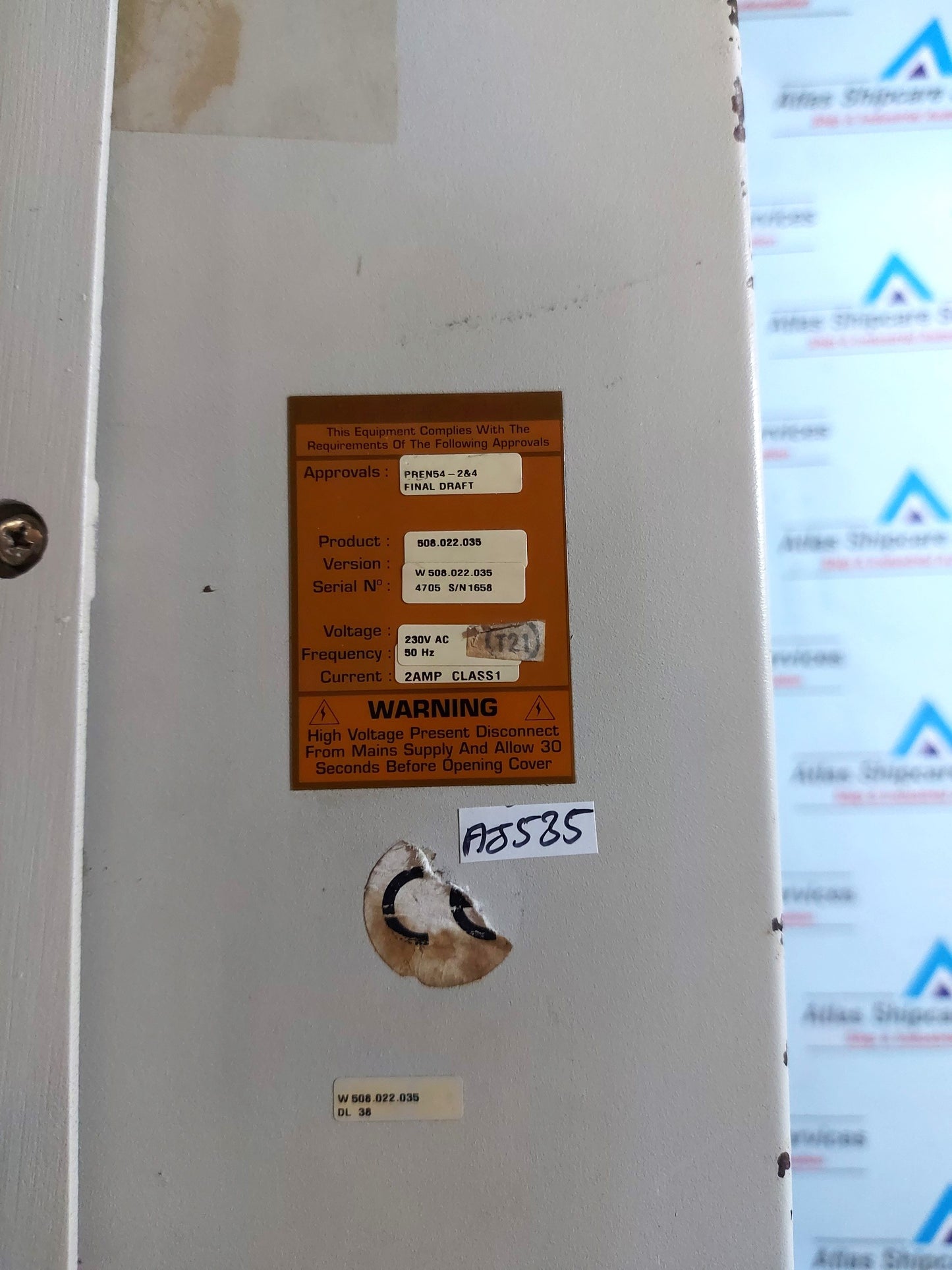 MINERVA MARINE T1008 FIRE ALARM CONTROL PANEL