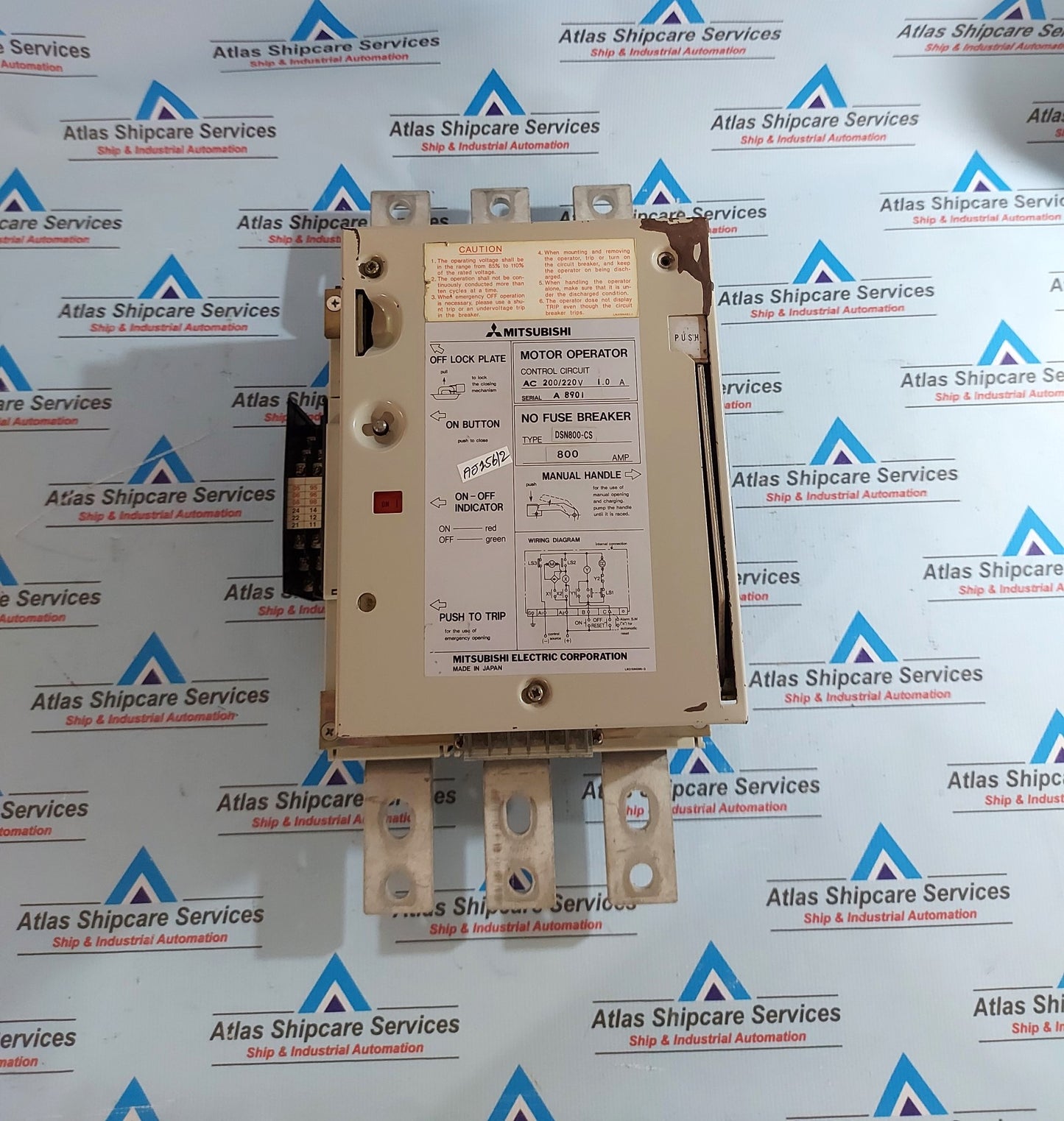 MITSUBISHI DSN800-CS NO-FUSE BREAKER 3P 800 AMP
