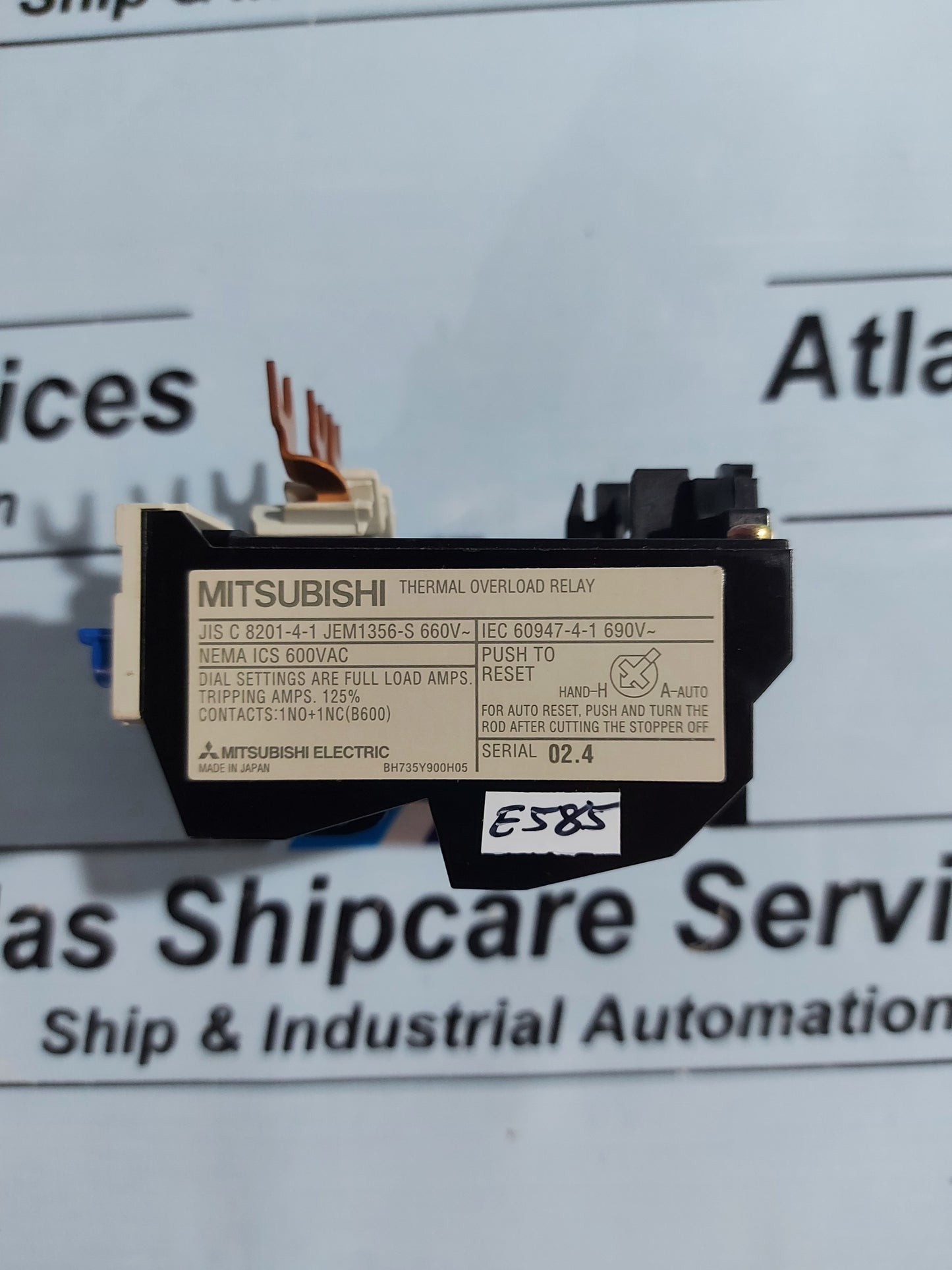MITSUBISHI TH-N206.6A THERMAL OVERLOAD RELAY