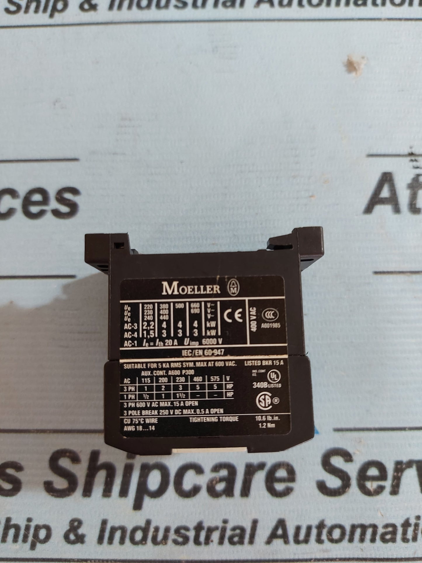 MOELLER DIL EM-10-G CONTACTOR 20A 6000V
