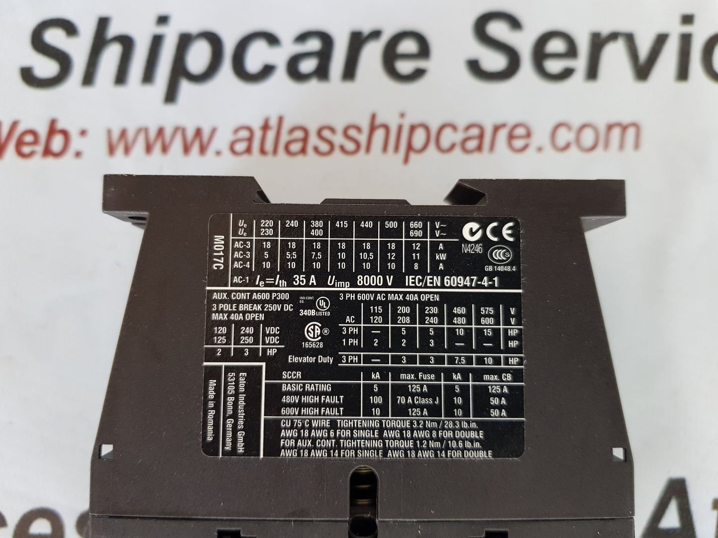 MOELLER EATON DILMC17-10 CONTACTOR