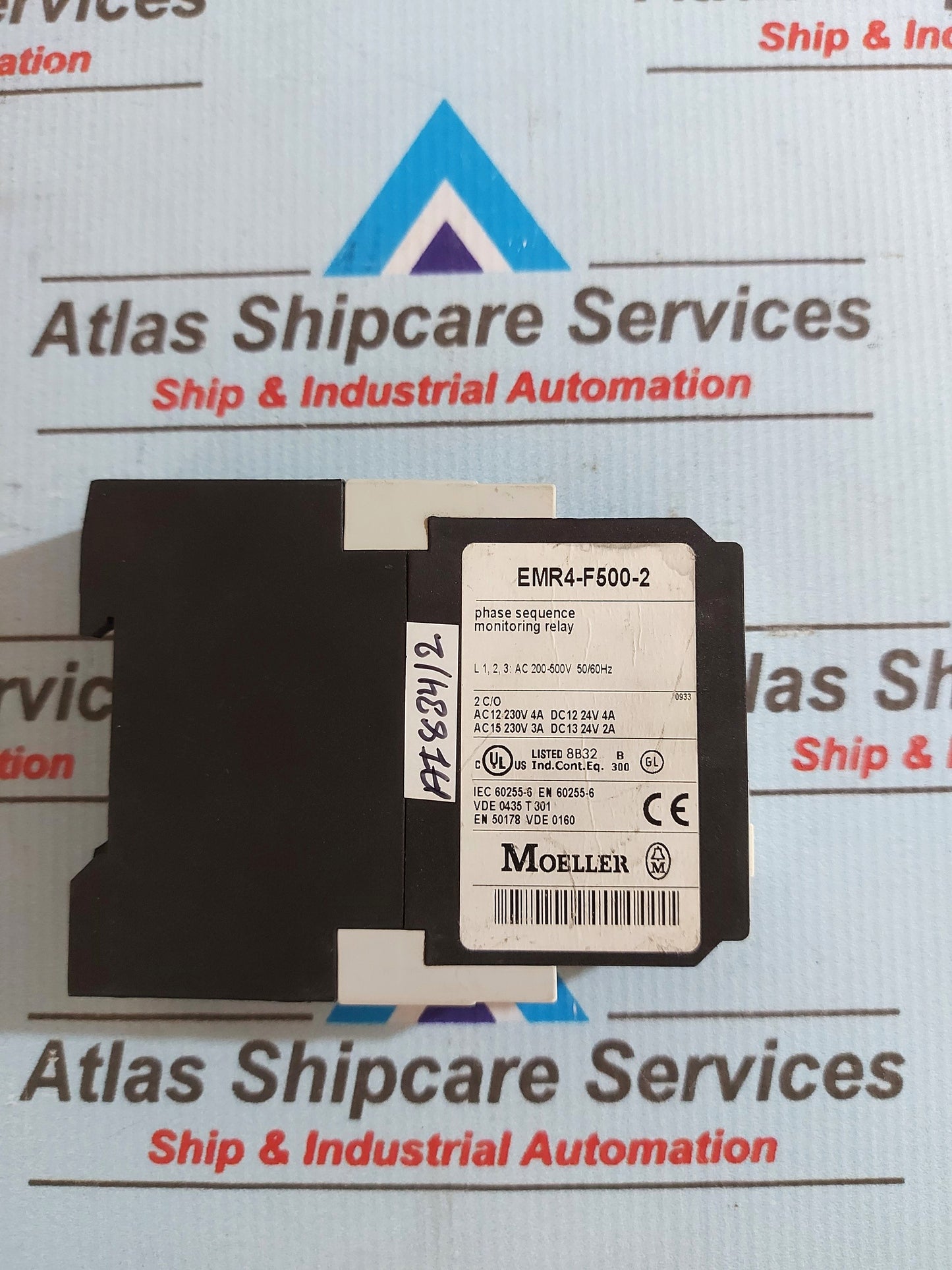 MOELLER EMR4-F500-2 PHASE SEQUENCR MONITORING RELAY