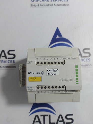 MOELLER LE4-116-DD1 DIGITAL INPUT & OUTPUT MODULE 24VDC