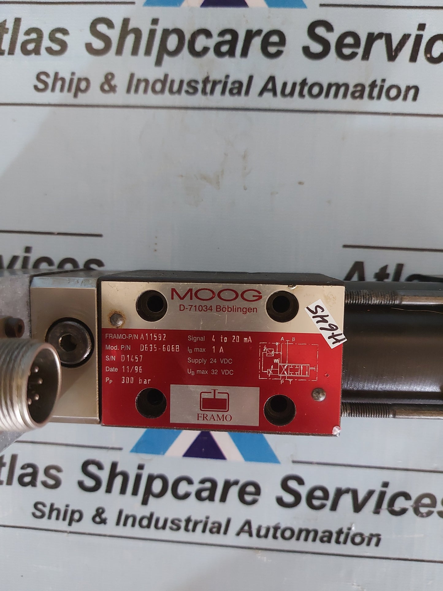 MOOG MOD.PD635-606B FRAMO-PA11592 SERVO VALVE H645
