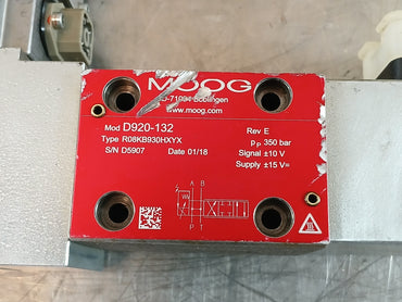 MOOG D920-132 SERVO PROPORTIONAL VALVE R08KB930HXYX REV.E