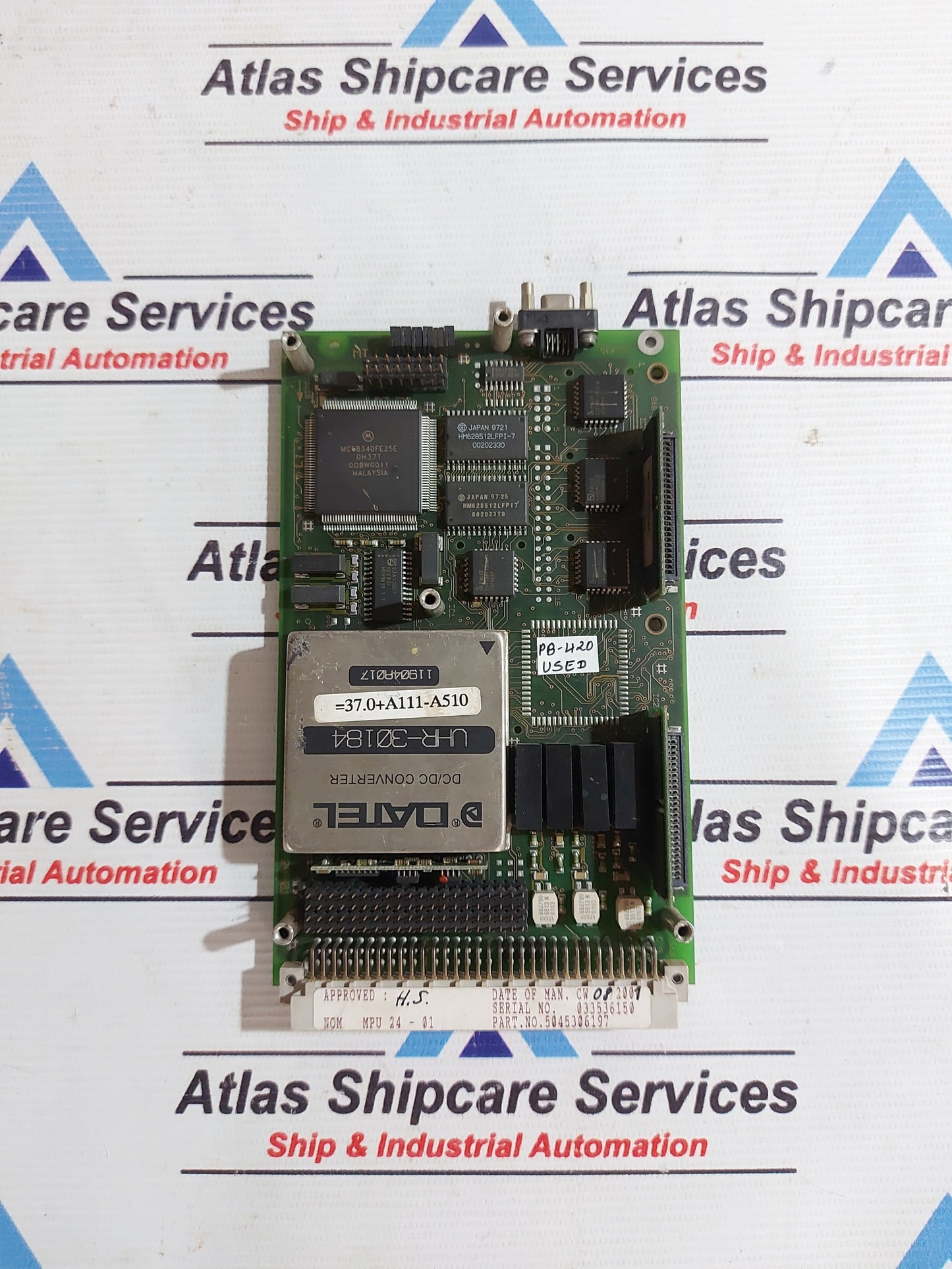 MTU ELEKTRONIK MPU 2401 MAIN PROCESSOR UNIT