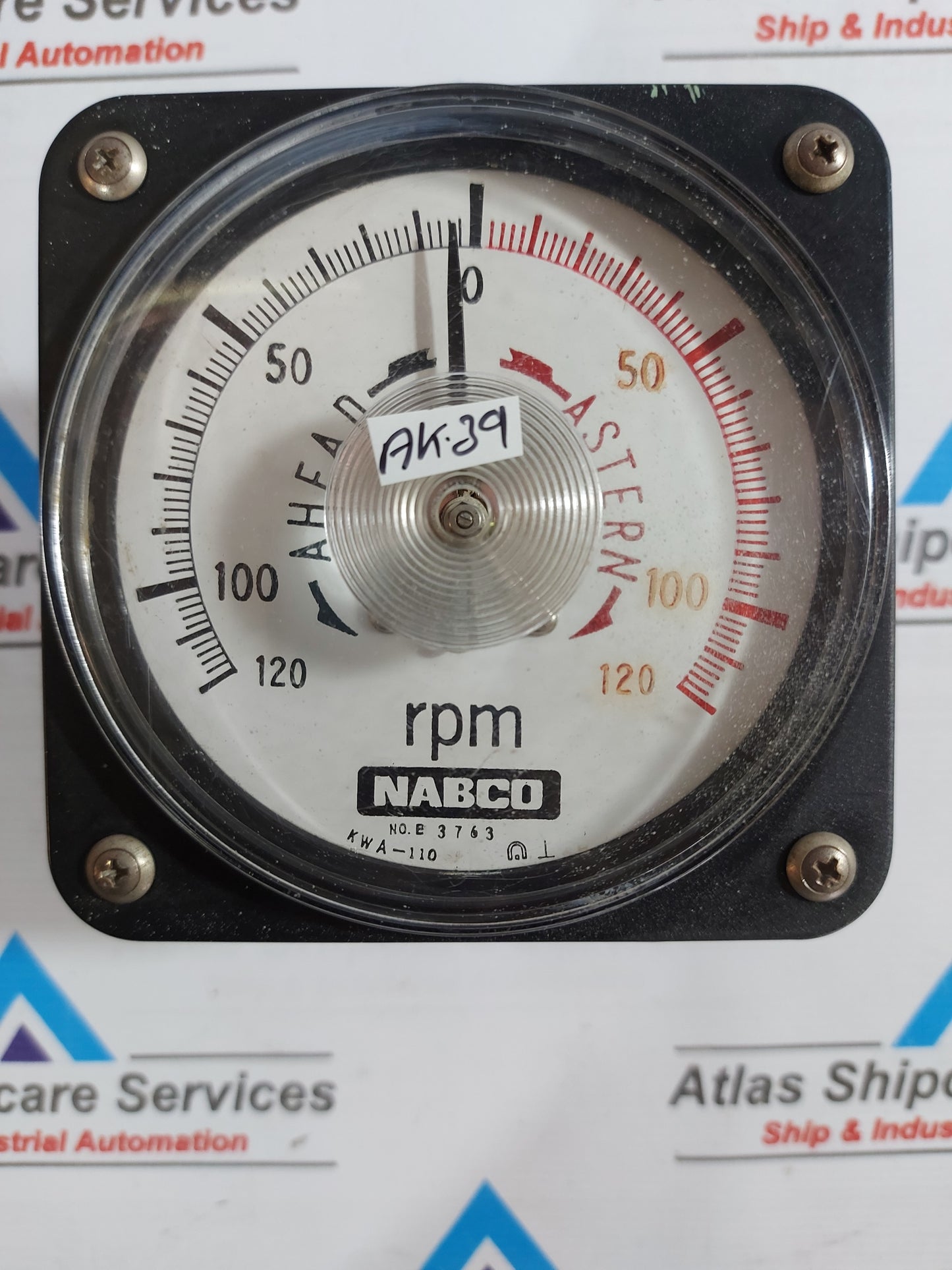 NABCO KWA-110 RPM METER 120-0-120 RPM