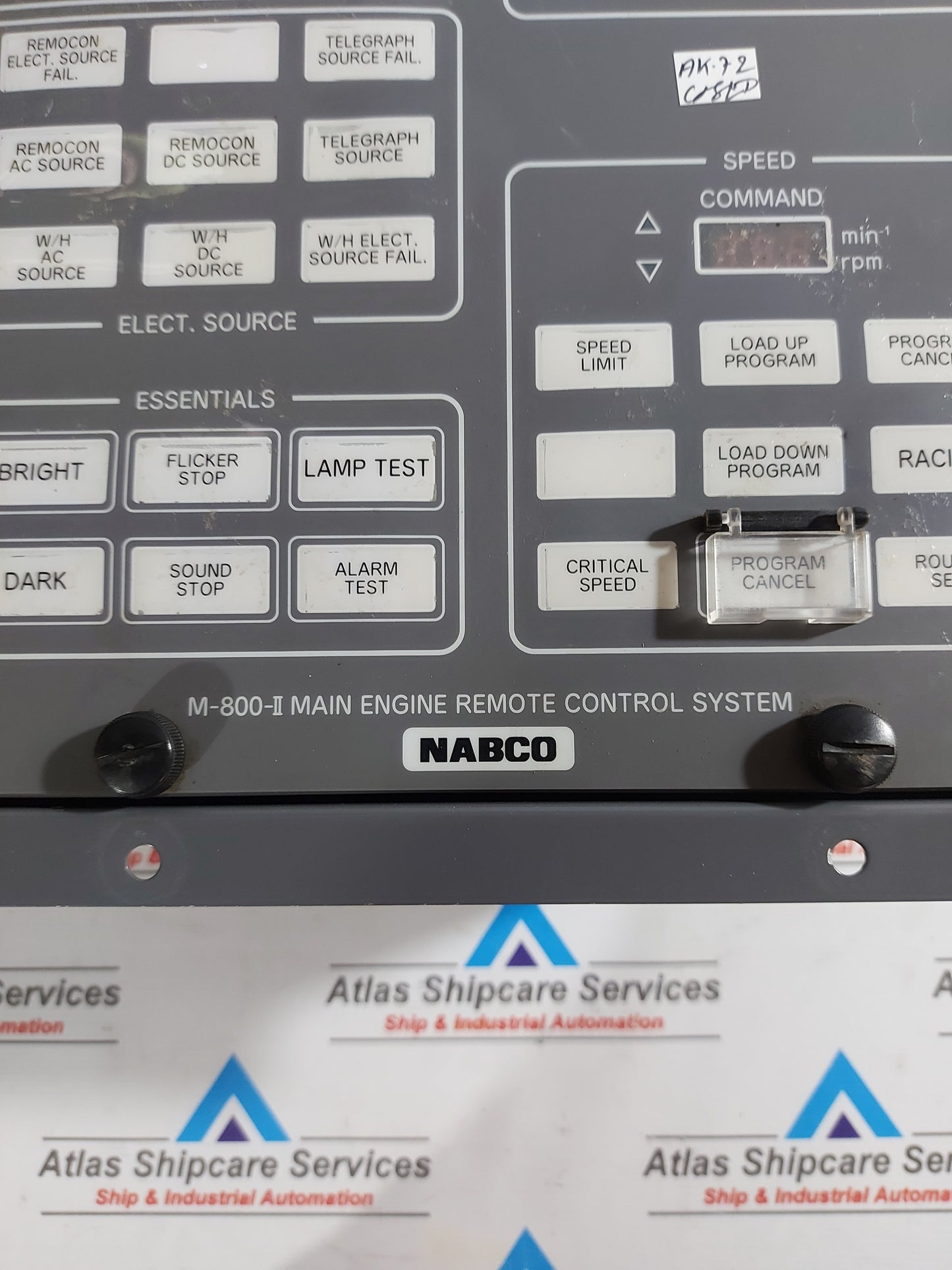 NABCO M-800-II MAIN ENGINE REMOTE CONTROL SYSTEM