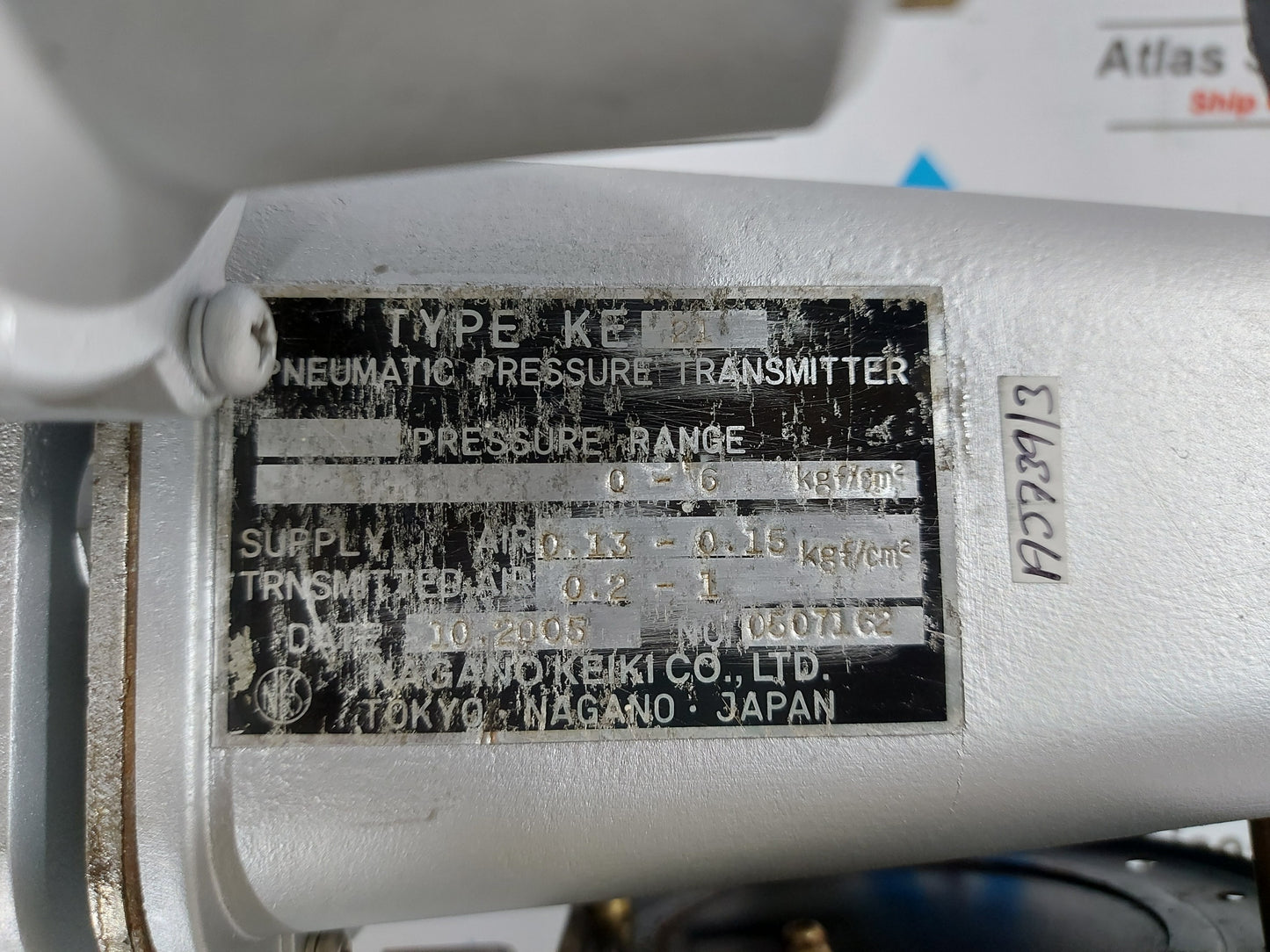 NAGANO KEIKI KE21 PNEUMATIC PRESSURE TRANSMITTER 0-6 Kgf/Cm2