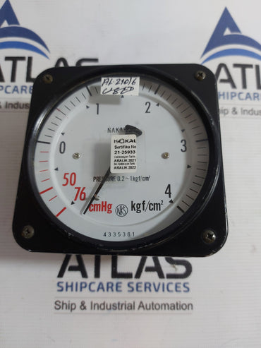 NAKAKITA PRESSURE METER GAUGE 76 cmHg - 4 kgf/cm2