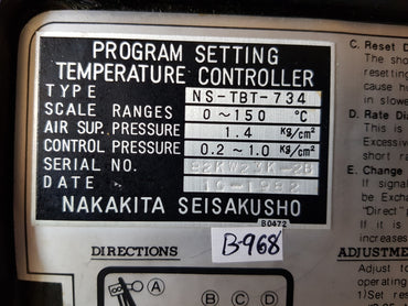 NAKAKITA SEISAKUSHO TEMP. CONTROLLER FOR MAIN ENGINE F.O. HEATER