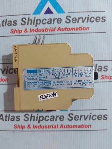 NAVALIMPIANTI 50359 SOLENOID VALVE CONTROL UNIT 110V~ +24V