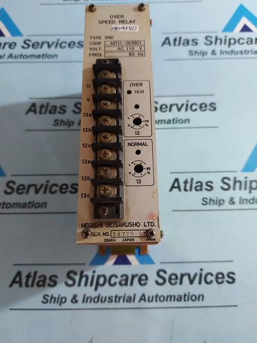 NEGISHI SEISAKUSHO SRD OVER SPEED RELAY 46111-003601
