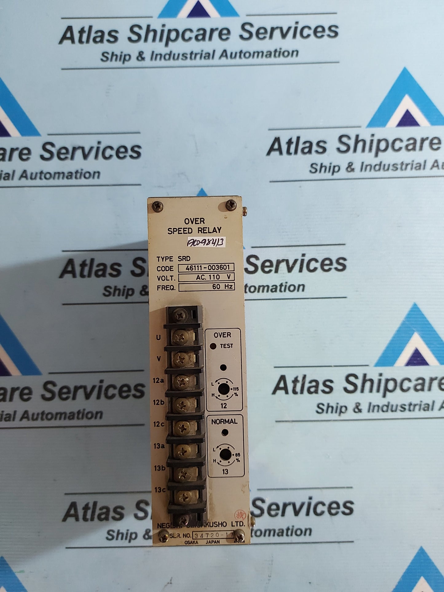 NEGISHI SEISAKUSHO SRD OVER SPEED RELAY 46111-003601