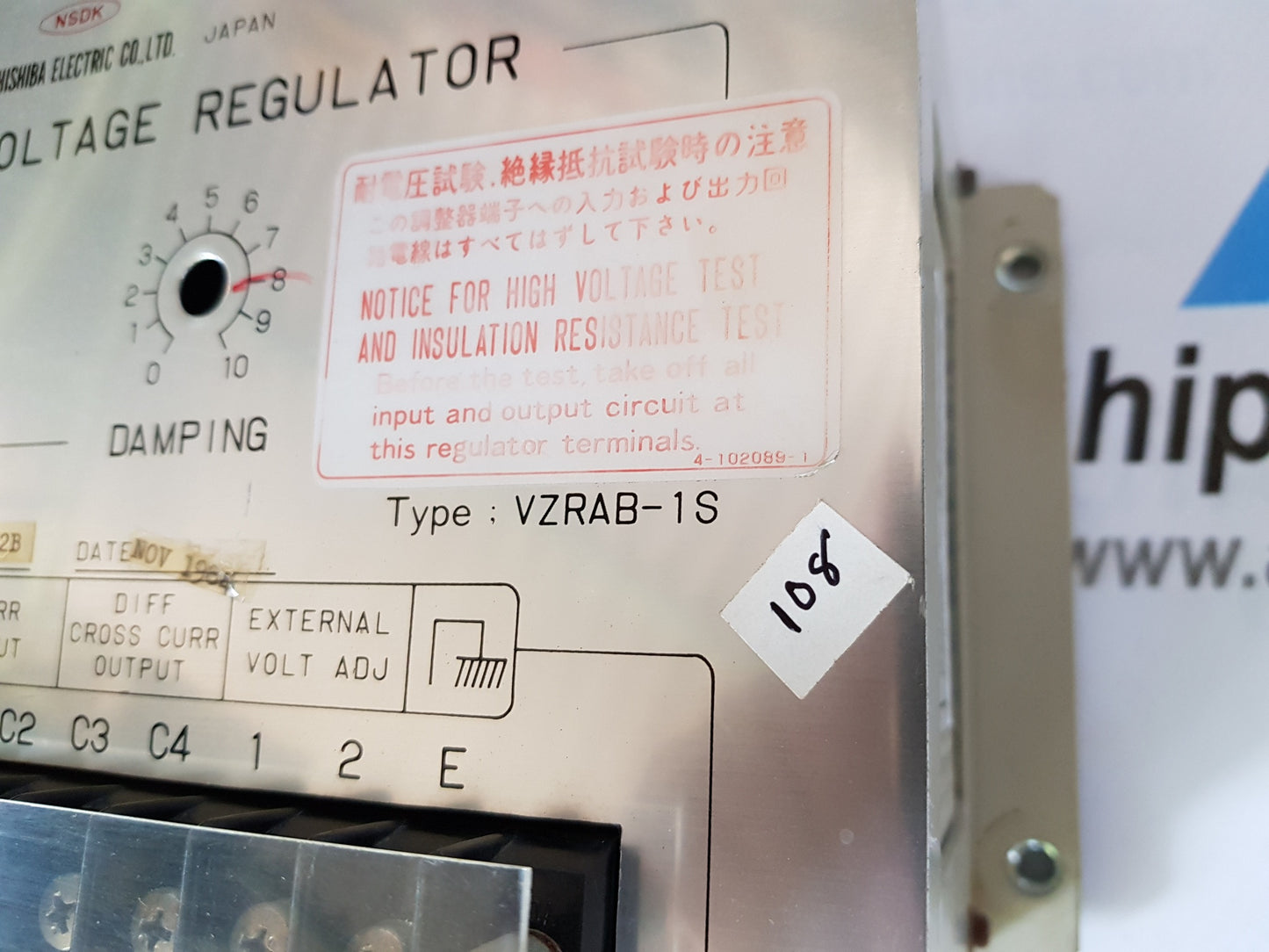 NISHISHIBA VZRAB-1S AUTOMATIC VOLTAGE REGULATOR