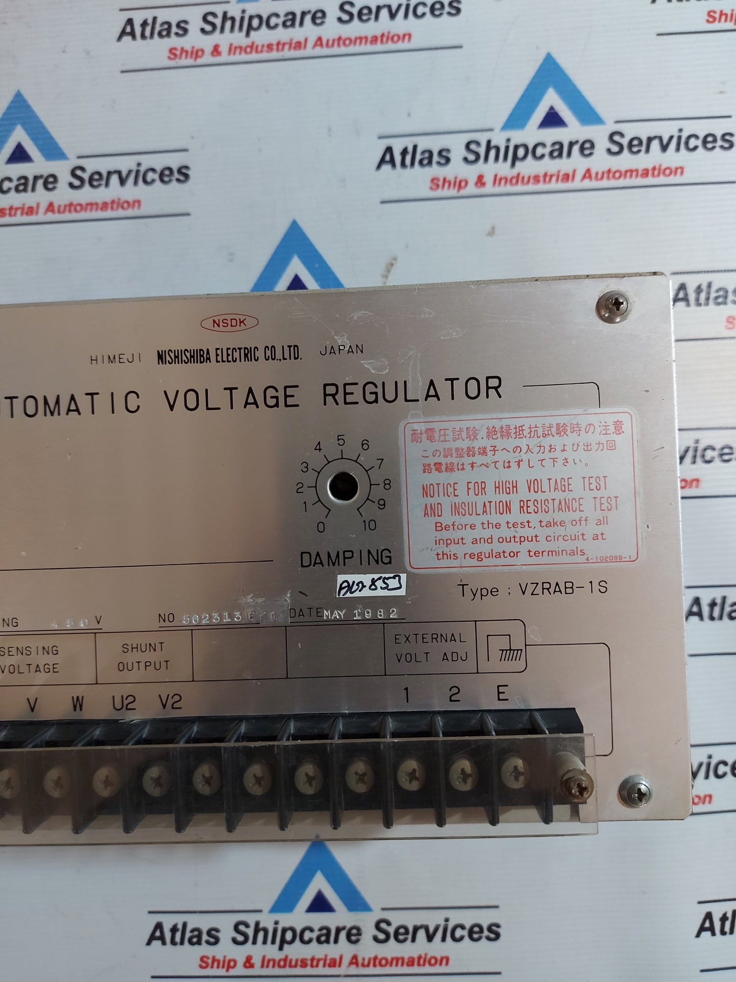 NISHISHIBA VZRAB-1S AUTOMATIC VOLTAGE REGULATOR