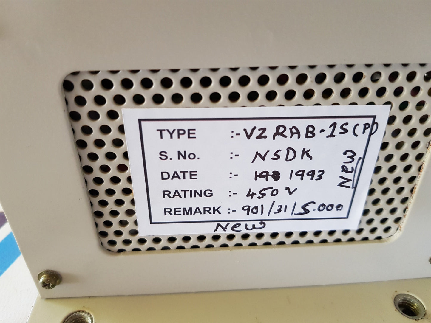 NISHISHIBA VZRAB-1S(P) AUTOMATIC VOLTAGE REGULATOR