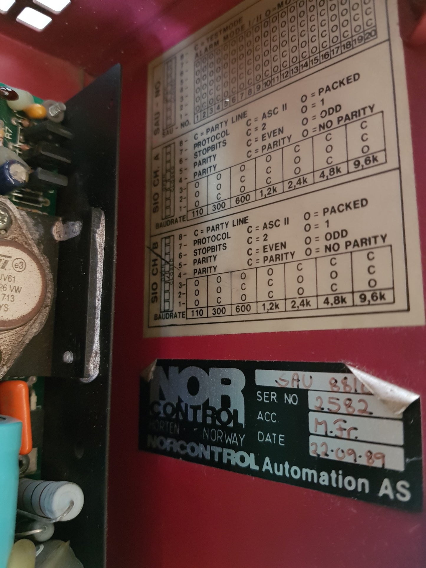 NORCONTROL AUTOMATION SAU 8800 SIGNAL ACQUISITION UNIT