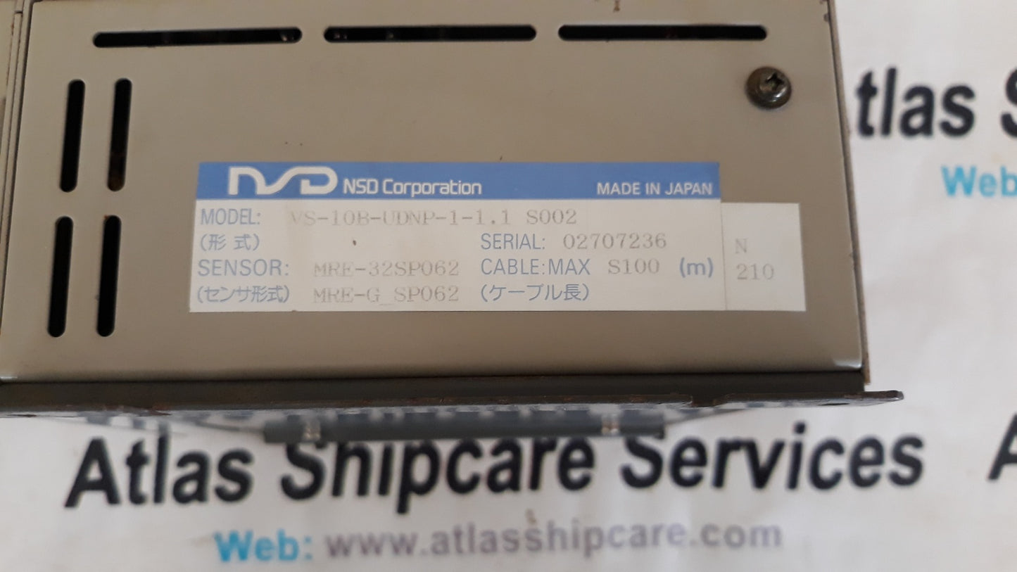NSD VS-10B-UDNP-1-1.1 S002 LIMIT SWITCH OUTPUT CONTROLLER