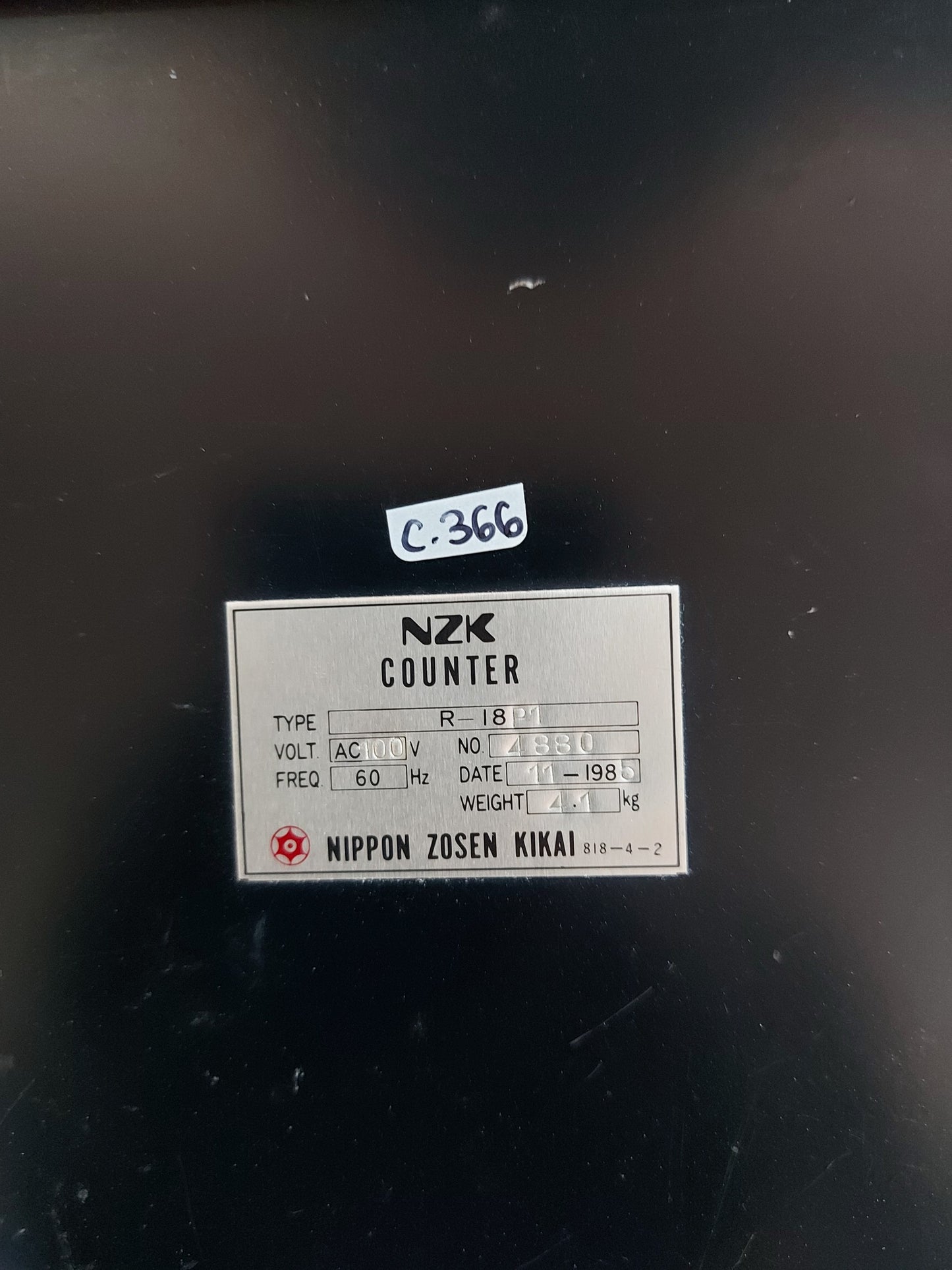 NZK NIPPON ZOSEN KIKAI R-18P1 COUNTER