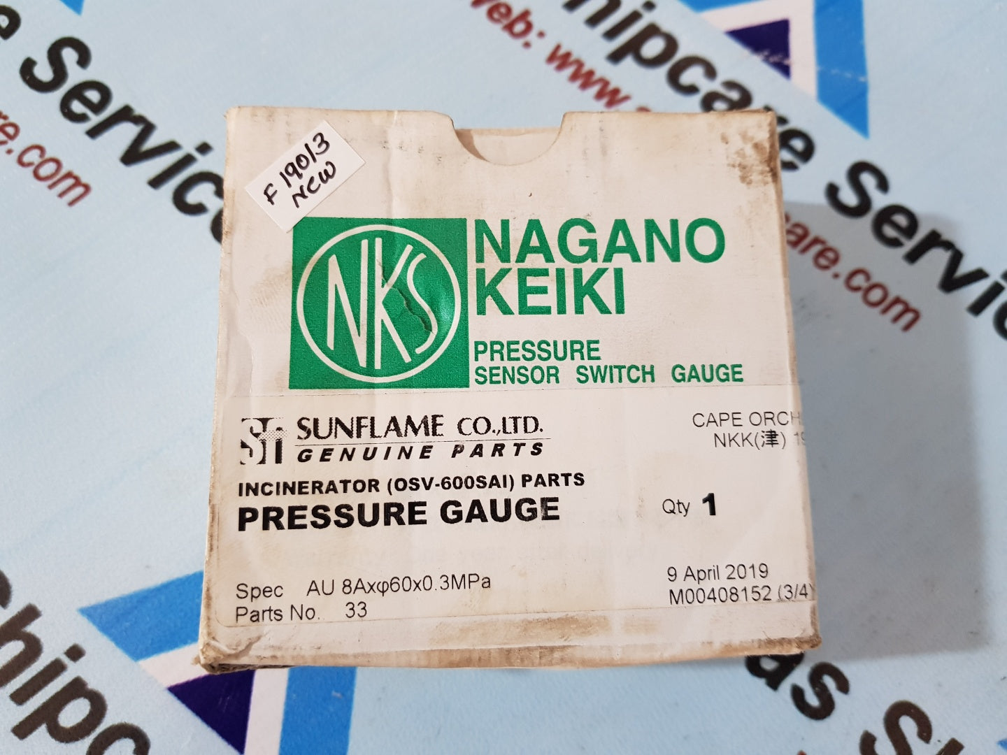 Nagono Keiki GV50-123 Pressure Gauge