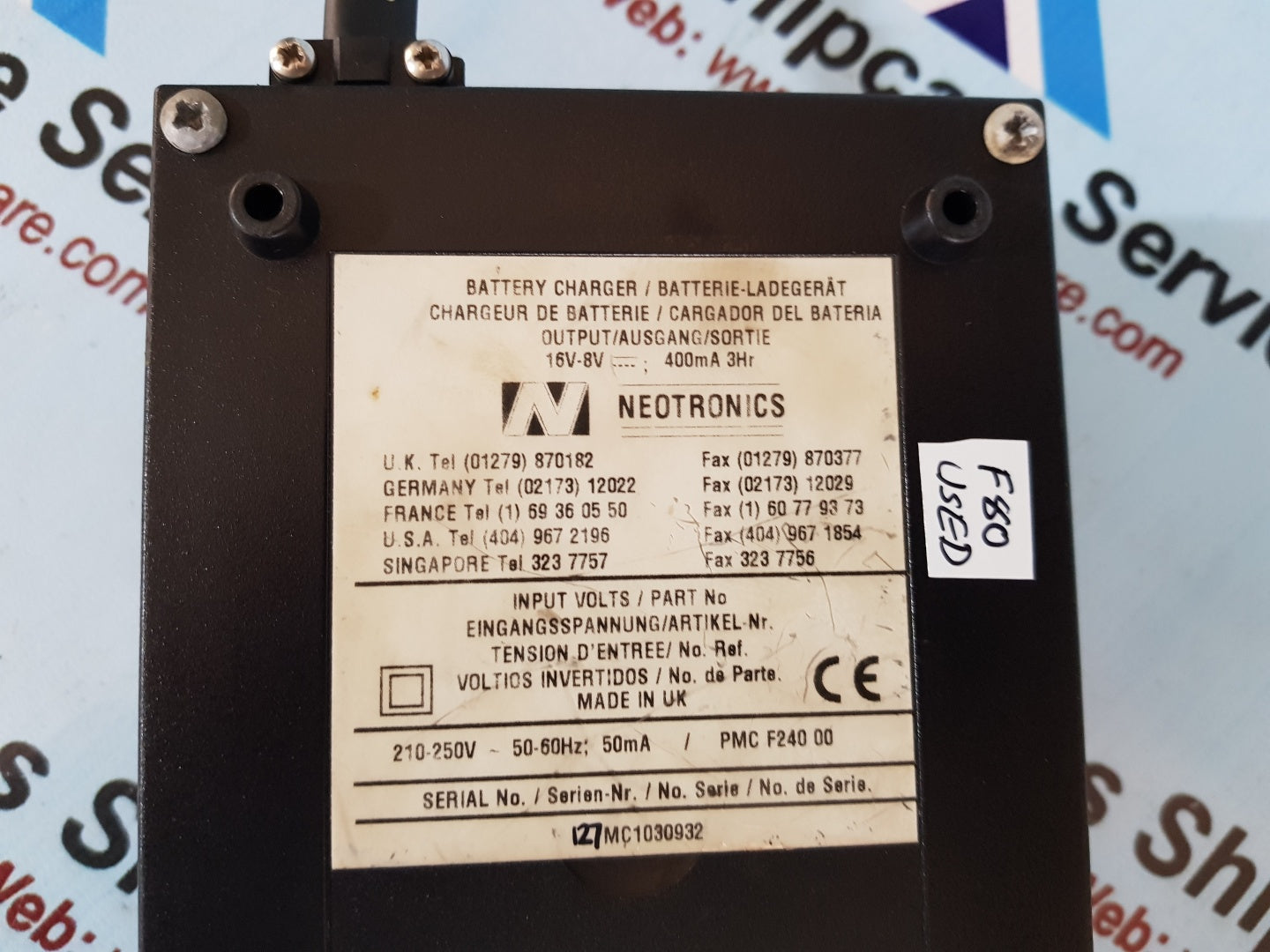 Neotronics 127MC 1030932 Battery Charger