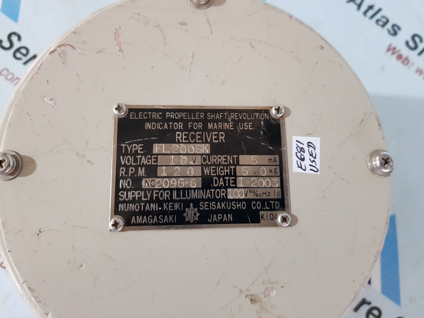 Nunotani Keiki FL 200SK Electric Propeller Shaft Revolution Indicator