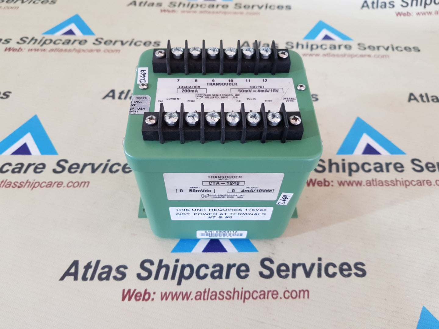 OHIM SEMITRONICS CTA-1248 AC CURRENT TRANSDUCER