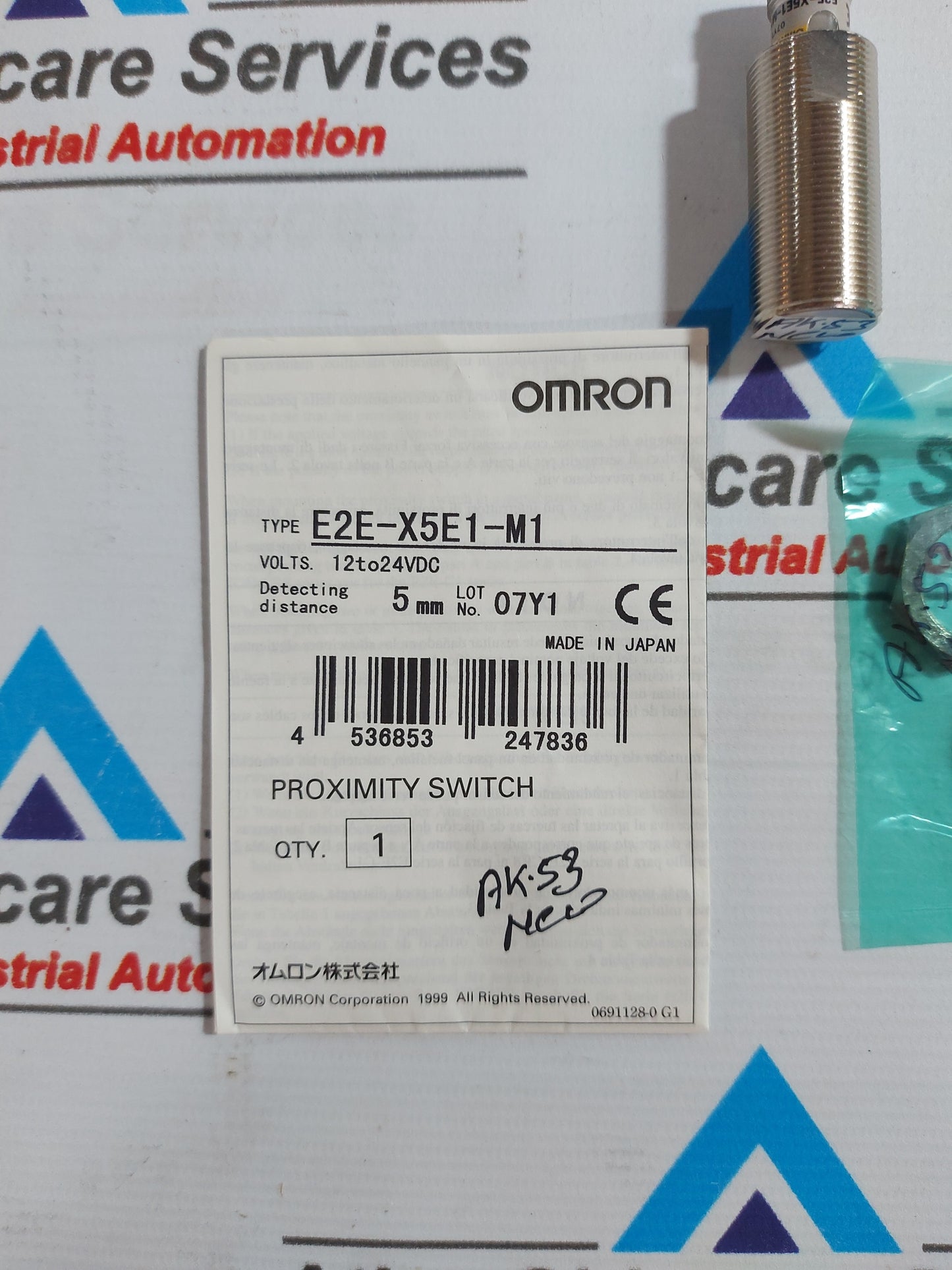 OMRON E2E-X5E1-M1 PROXIMITY SWITCH 12 TO 24VDC