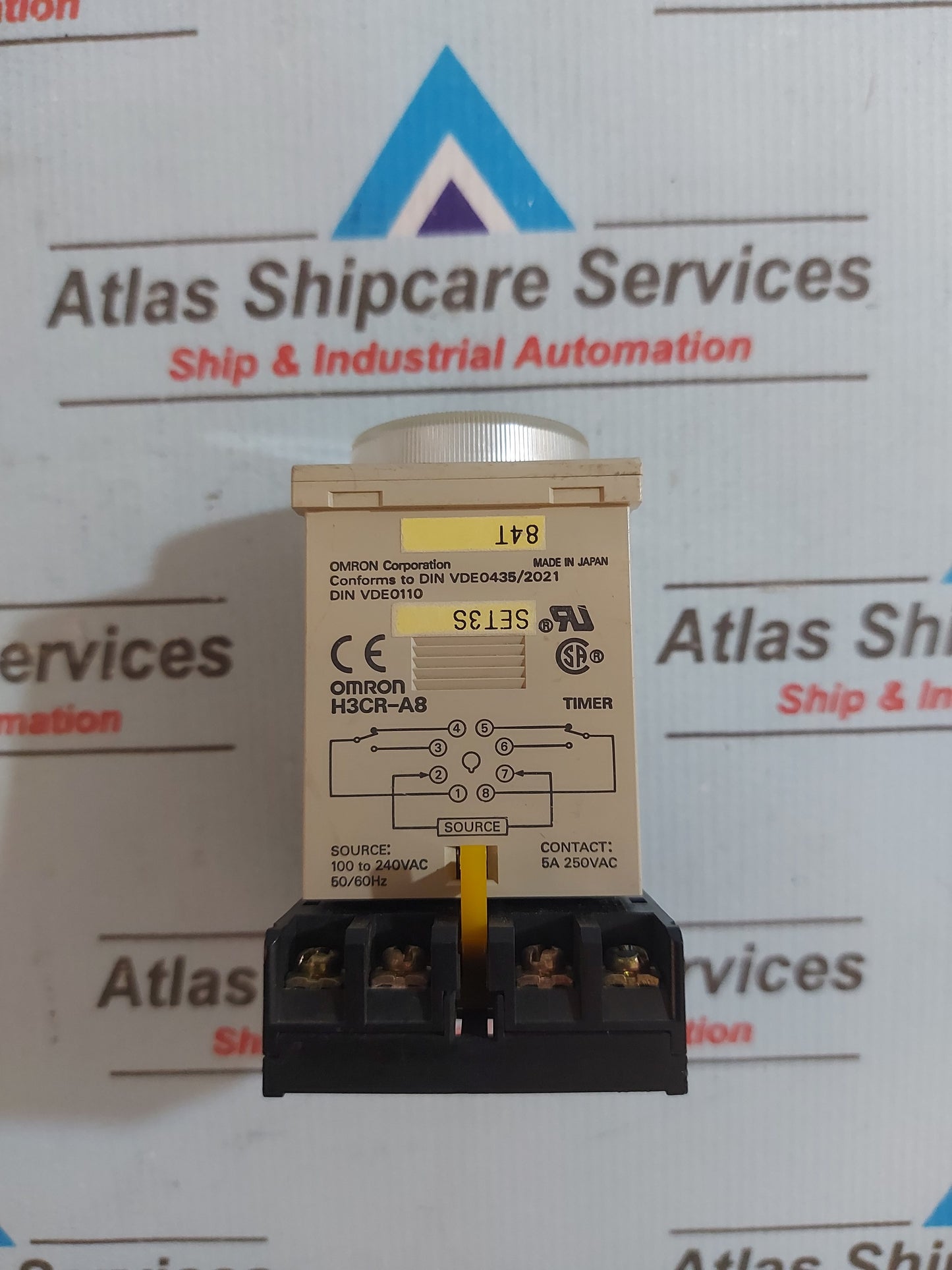 OMRON H3CR-A8 TIMER RELAY 0-12 Sec