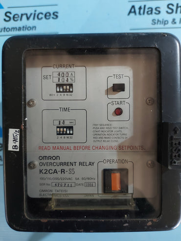 OMRON K2CA-R-S5 OVERCURRENT RELAY