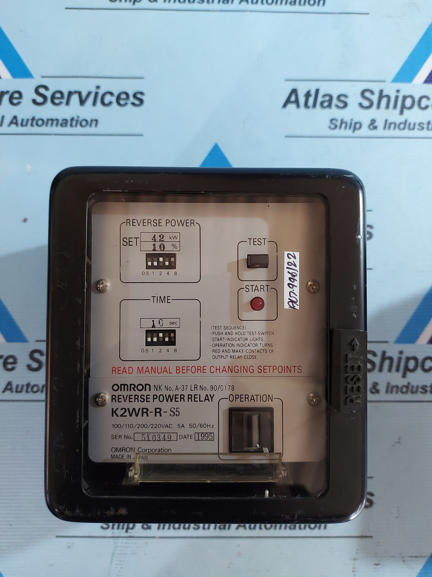 OMRON K2WR-R-S5 REVERSE POWER RELAY