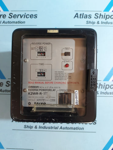 OMRON K2WR-R-S5T REVERSE POWER RELAY