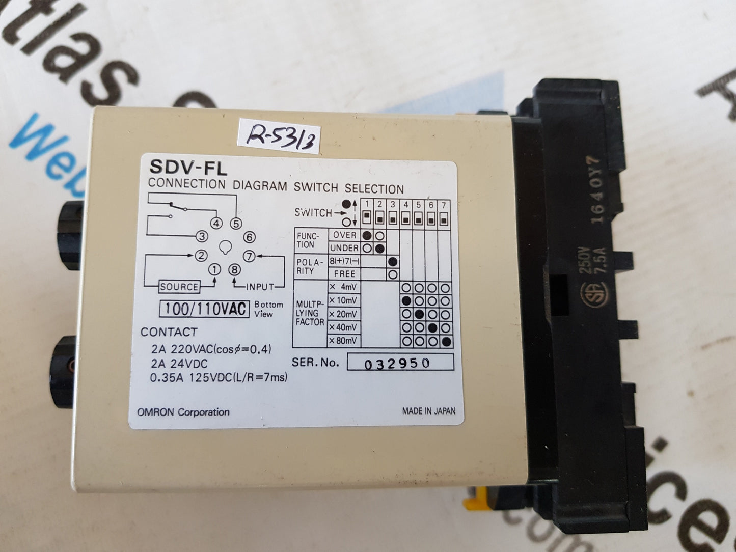 OMRON SDV-FL6 CONNECTION DIAGRAM SWICTH SELECTION