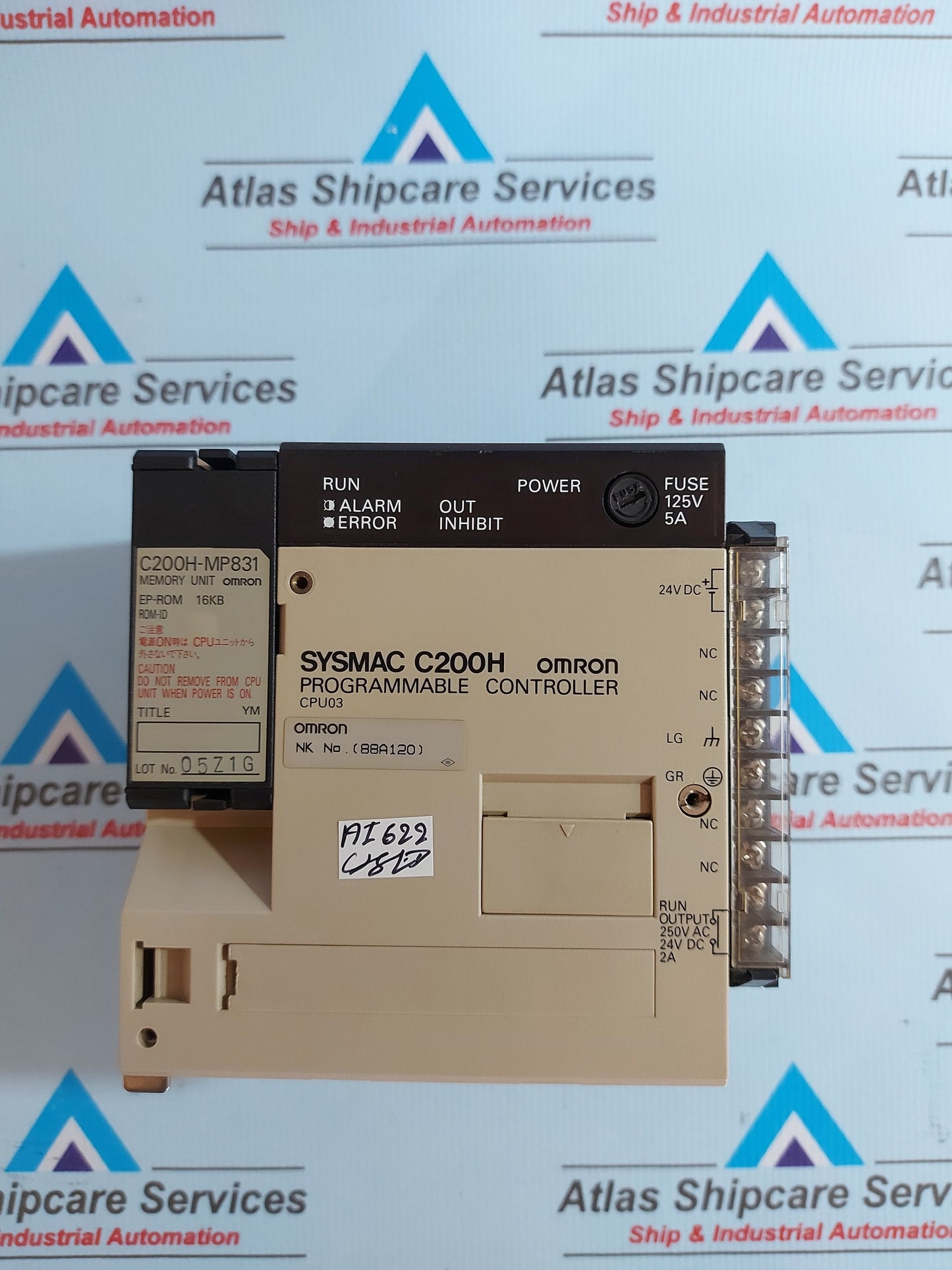 OMRON SYSMAC C200H-CPU03 PROGRAMMABLE CONTROLLER 24VDC 40W