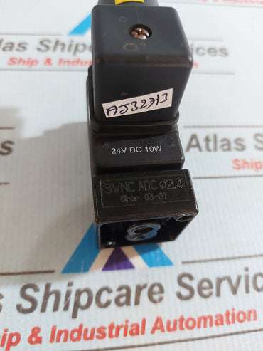 PARKER 3WNC ADC 2.4 8 BAR 03-01 THREE WAY SOLENOID VALVE