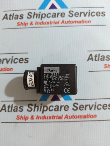 PARKER ZB14 14W SOLENOID COIL 220-230V/50-60Hz