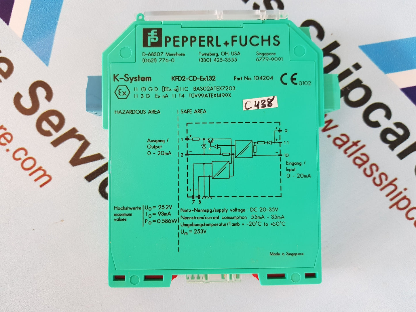 PEPPERL+FUCHS KFD2-CD-EX1.32 VOLT DRIVER