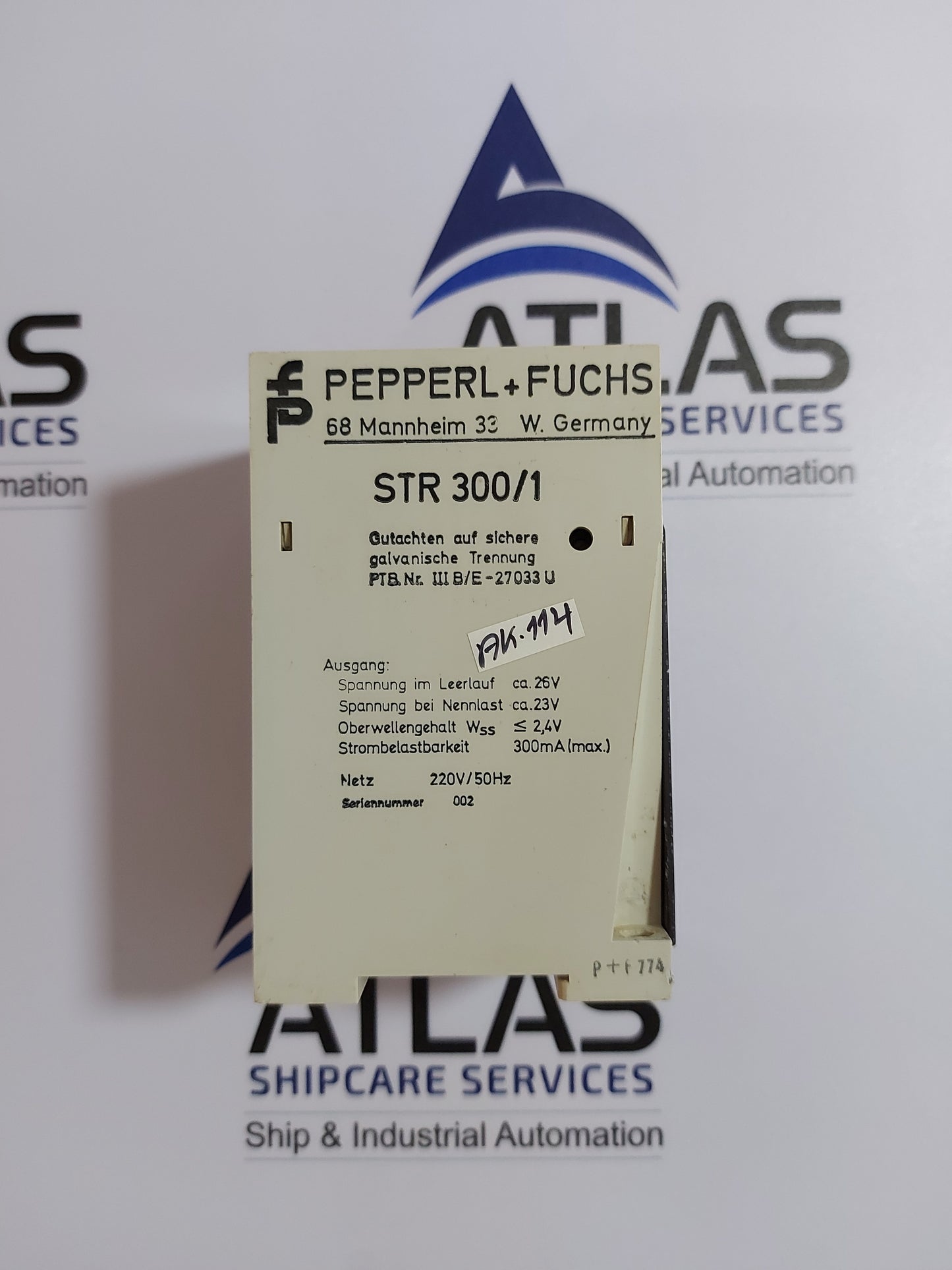 PEPPERL+FUCHS STR 300/1 POWER SUPPLY RELAY