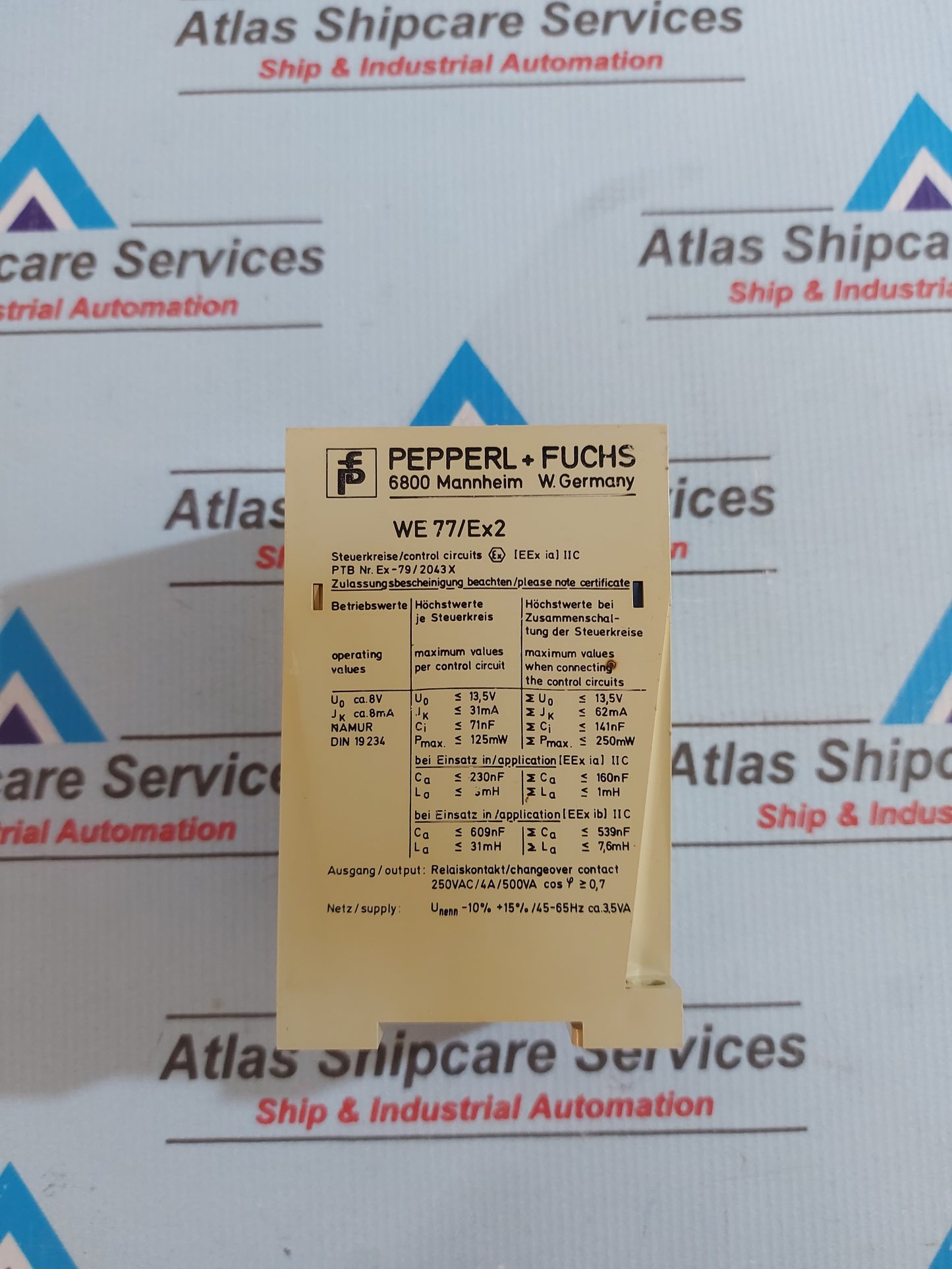 PEPPERL+FUCHS WE 77/Ex2 SWITCH AMPLIFIER 01543S