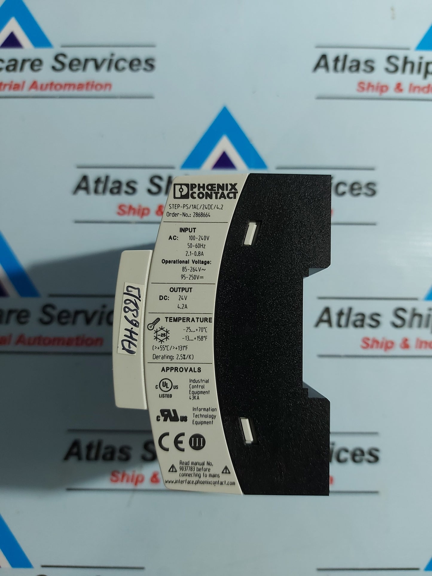PHOENIX CONTACT STEP-PS/1AC/24DC/4.2 DIN RAIL POWER SUPPLY 24VDC 4.2A