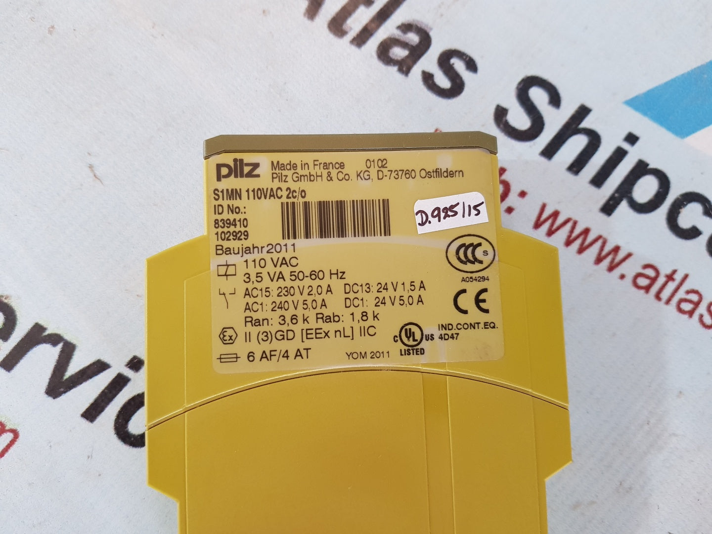 PILZ S1MN 110VAC 2C/O THERMISTOR MONITORING RELAY