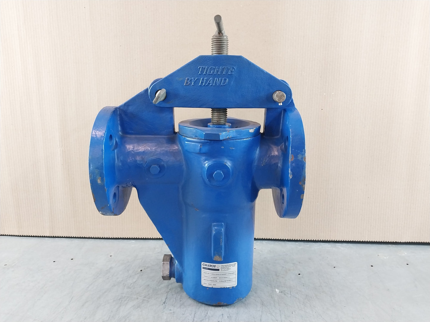 PLENTY SIMPLEX BASKET STRAINER 19 Barg @ 38'C