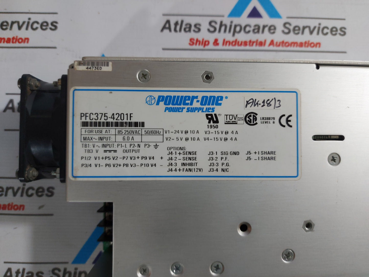 POWER-ONE PFC375-4201F POWER SUPPLY MODULE 85-250VAC 50/60Hz