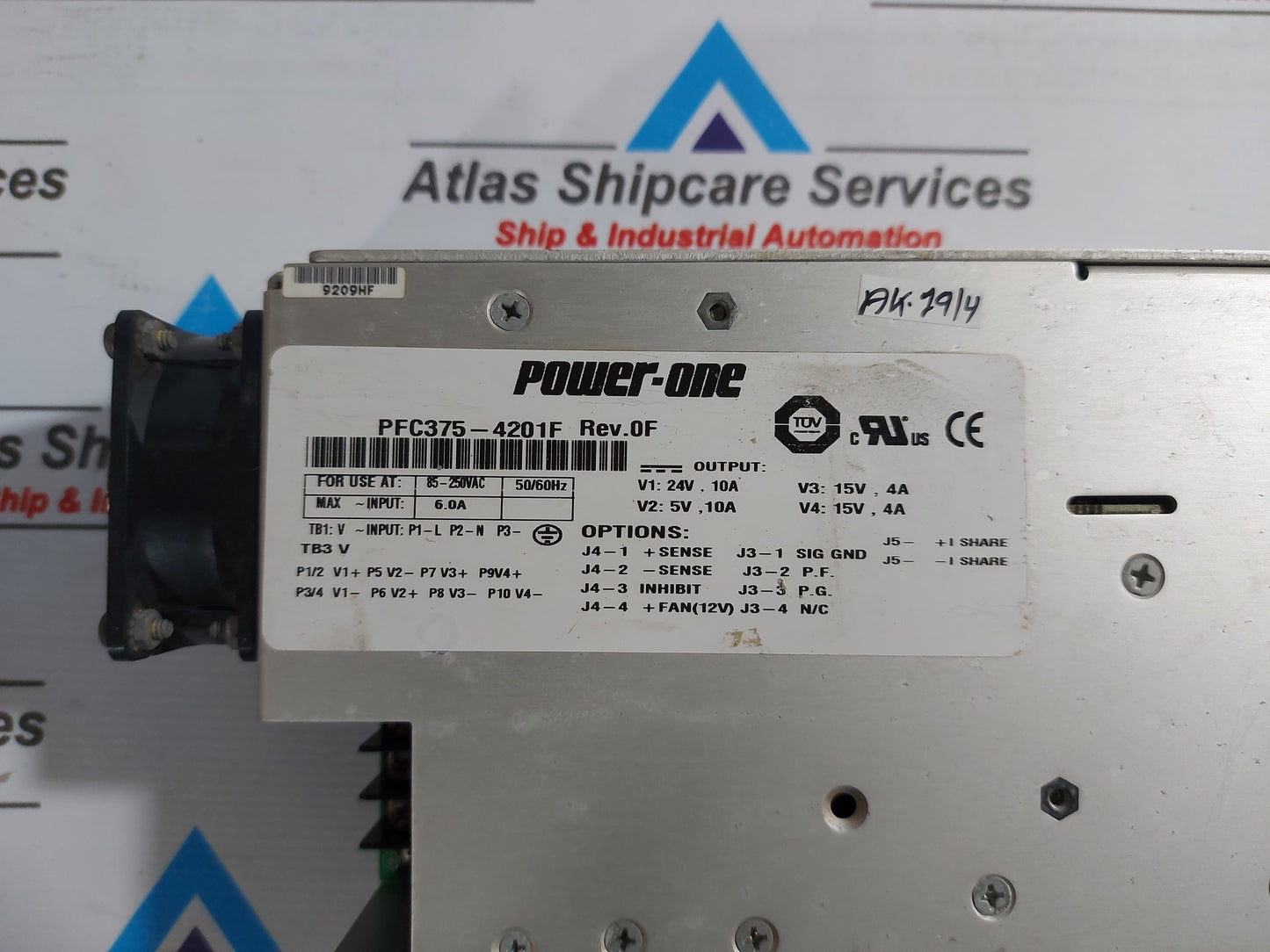 POWER-ONE PFC375-4201F POWER SUPPLY REV.0F