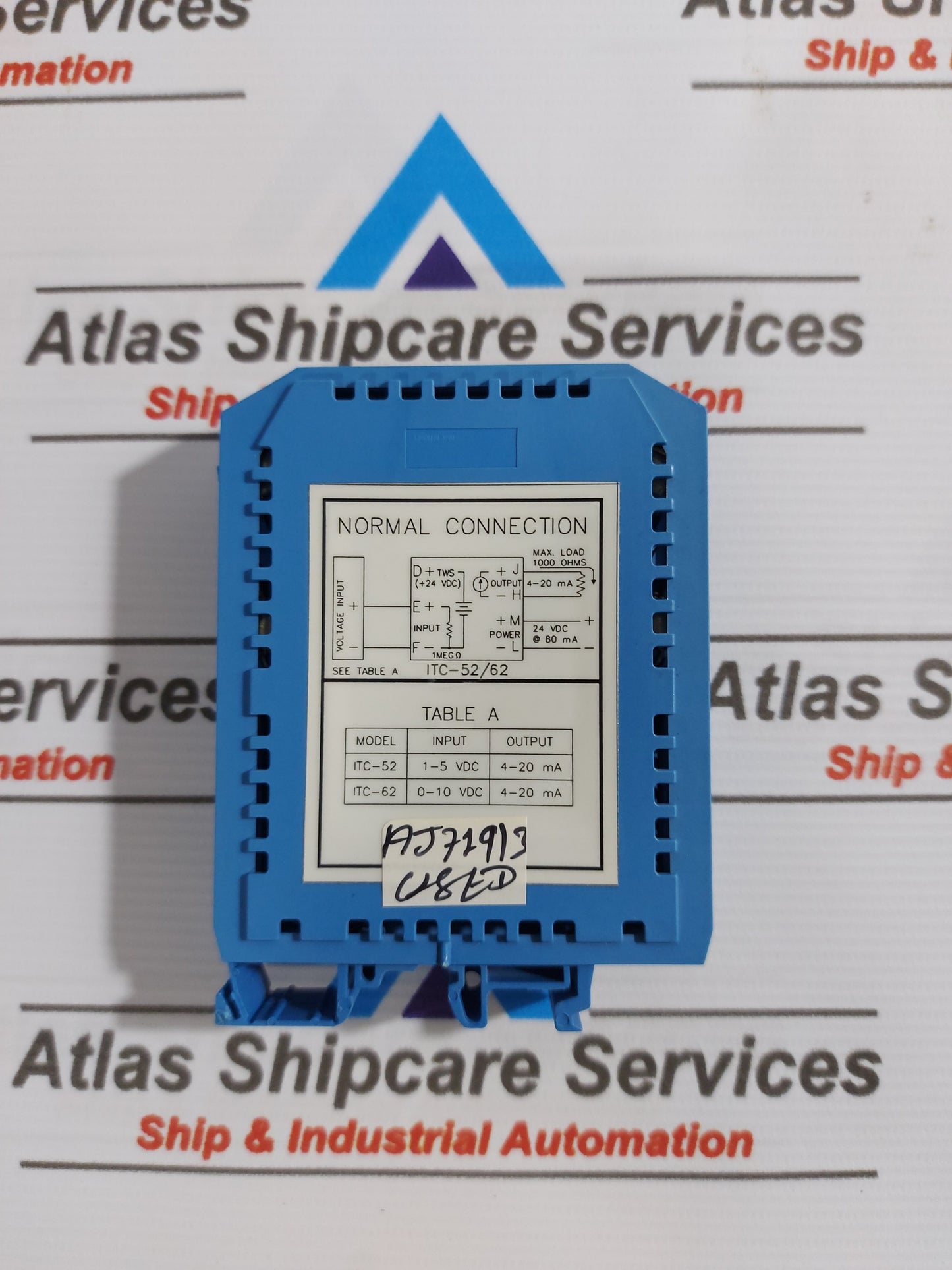 PRIBUSIN ITC-62 ISOLATED SIGNAL CONDITIONER 0-10VDC 4-20mA 24VDC 80mA