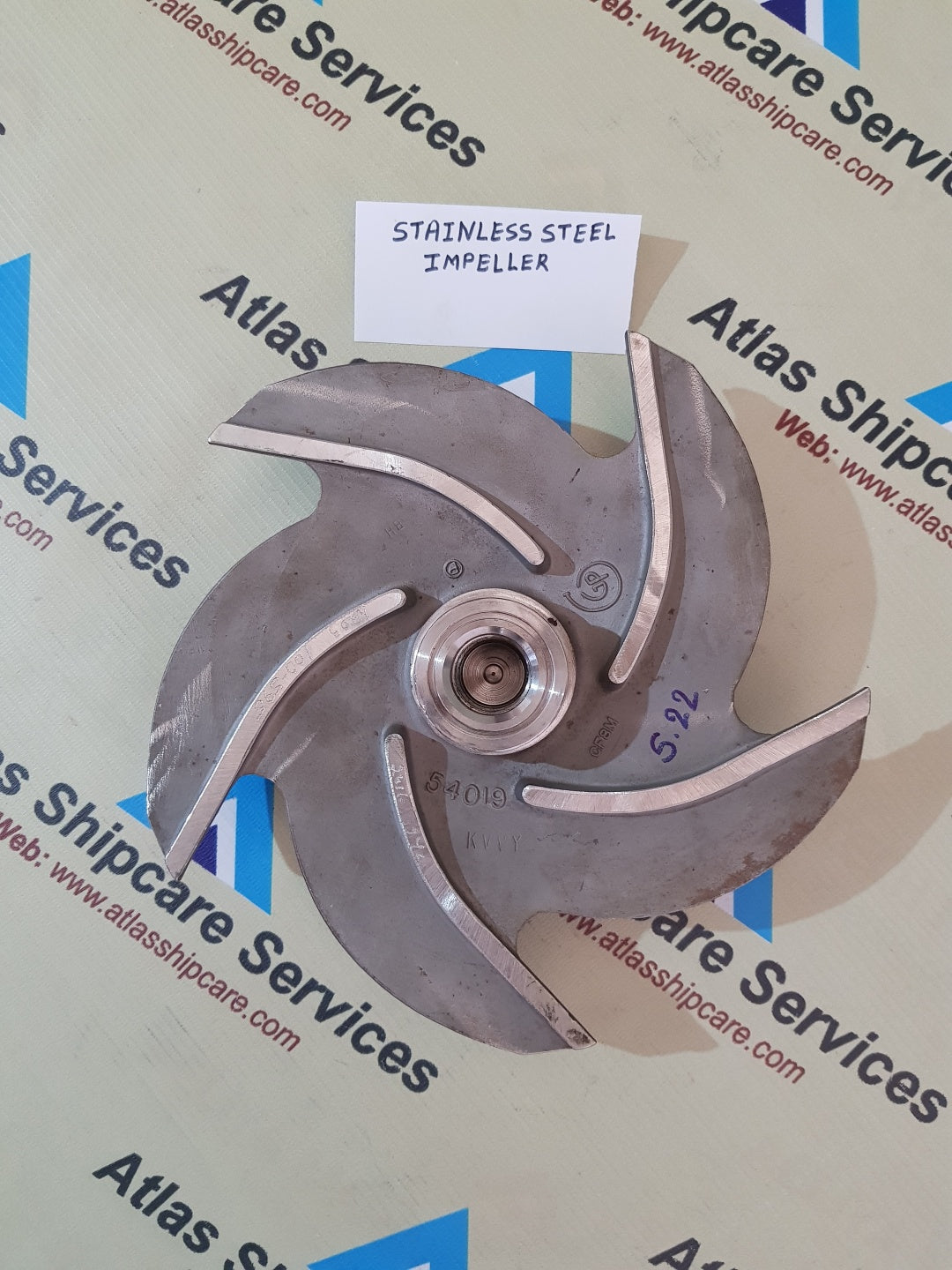 PUMP IMPELLER CAST STAINLESS STEEL 54019